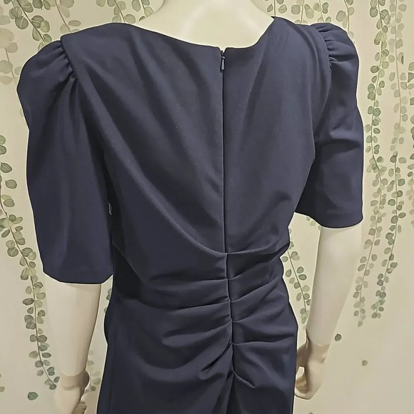 NWOT XSCAPE Ruffle Ruched Maxi Dress Sz 12 - Picture 7 of 10